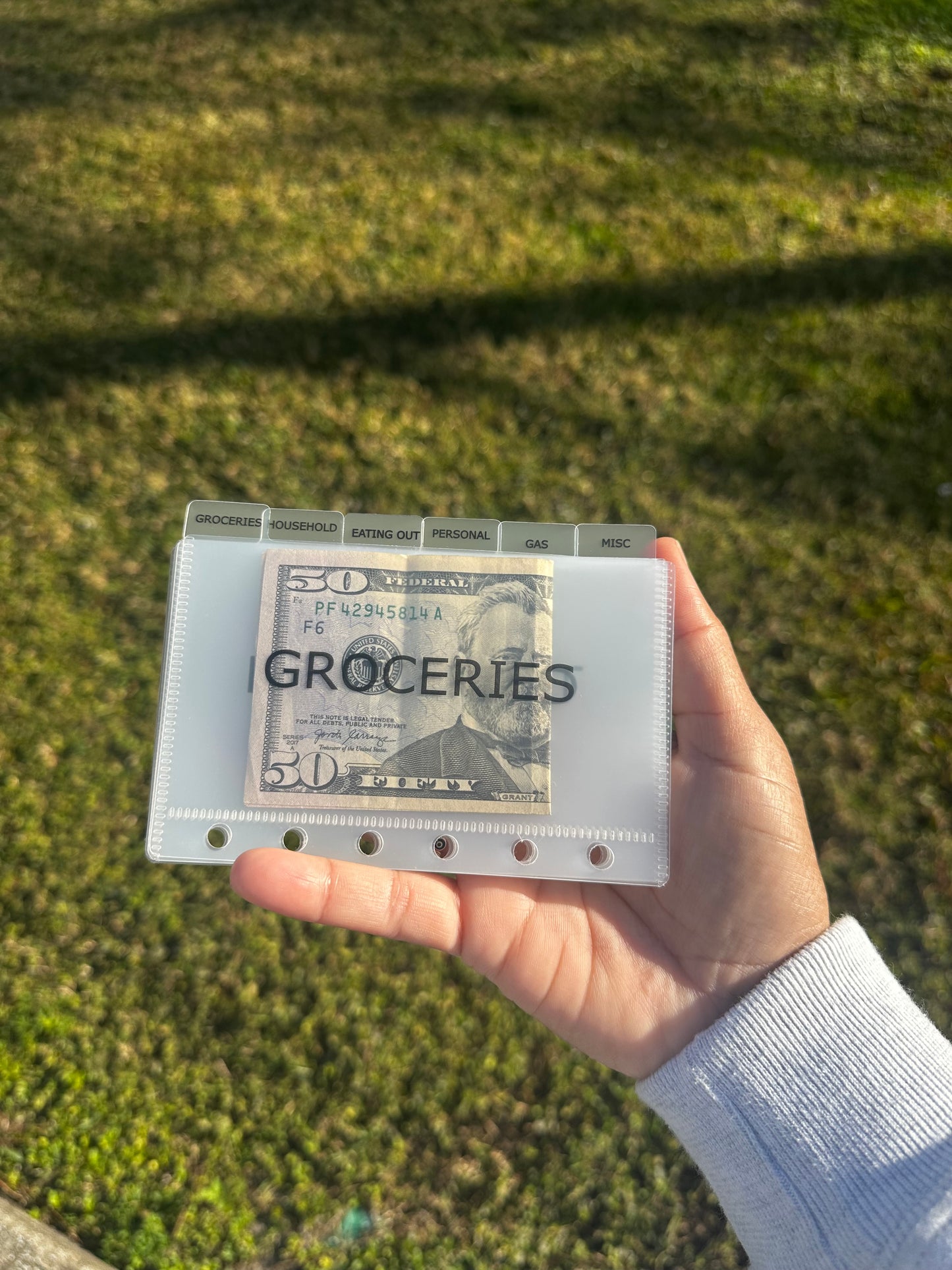 Minimalist Tabbed Cash System Envelopes – A7